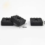 pieds meubles anti dérapants 12 pièces noirs vis texture carrés protection sol pratique robuste
