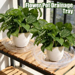 plateau drainage fleurs transparent rond gravé moderne rangement déchets maison jardin