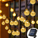 guirlande lumineuse solaire led multicolore 5m 20leds extérieure décoration jardin festive
