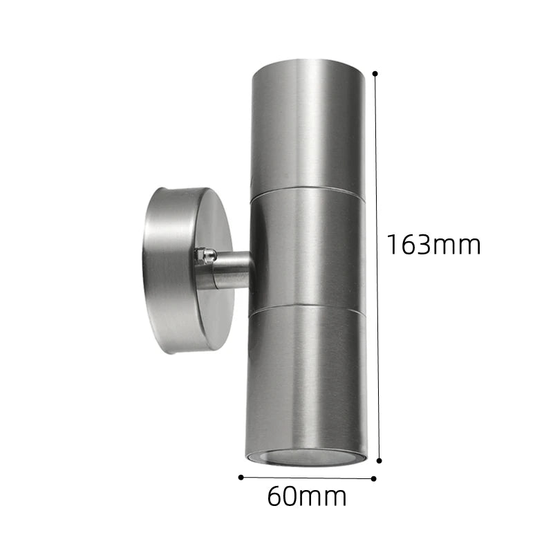 projecteur led mural extérieur noir argenté ip65 moderne surface monté verre trempé