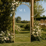 cadre miroir personnalisable moderne élégant noir doré adhésif texte personnalisé fleurs