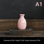 vase céramique moderne rose blanc jaune vert bleu clair ridé opaque