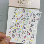 autocollants ongles poneys licornes coeurs étoiles smileys cute my little pony