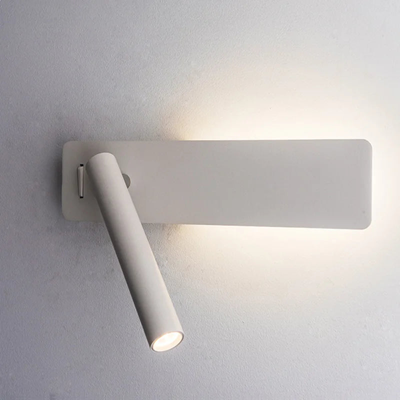 lampe murale led bras articulé moderne noir blanc minimaliste fixée mur