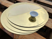 miroir acrylique doré rond décoration murale moderne or lumineux élégant intérieur accessoire photo sous