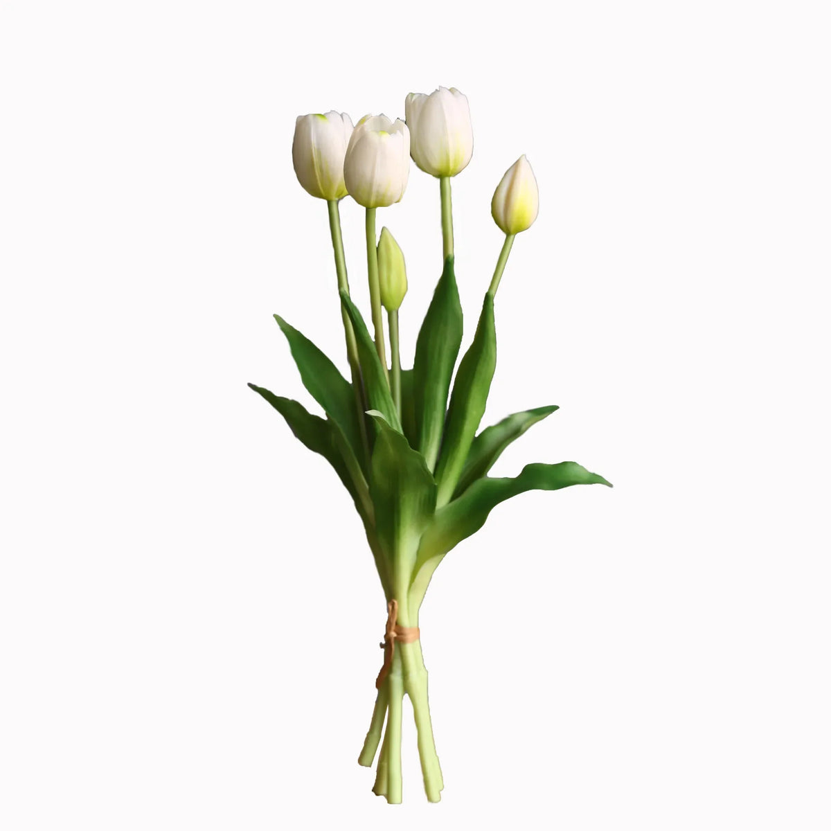 bouquet tulipes artificielles jaune orange rouge blanc décoration intérieure moderne vase verre anniversaire mariage