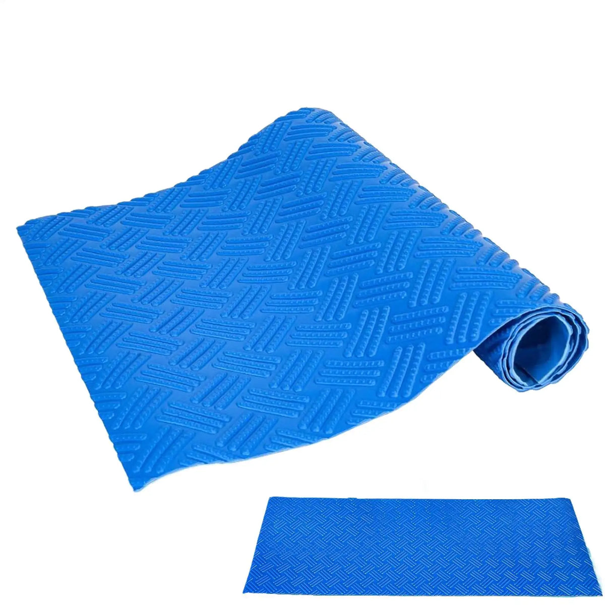 tapis piscine bleu hachures diagonales moderne sécurité piscine extérieur pvc