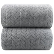 serviette bain microfibre chevron gris moderne absorbante douce 70x140cm