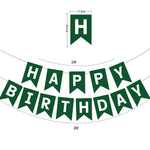 guirlande fanions happy birthday bleu rose vert noir blanc festif décoration anniversaire festive opaques