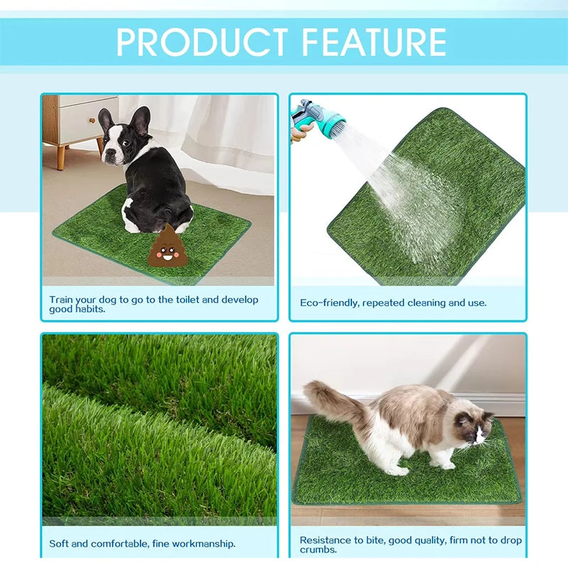 tapis herbe artificielle vert moderne chiens réutilisable lavable sans odeurs drainage intérieur