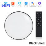 plafonnier led noir blanc moderne minimaliste télécommande wifi rgb adaptable chambre cuisine