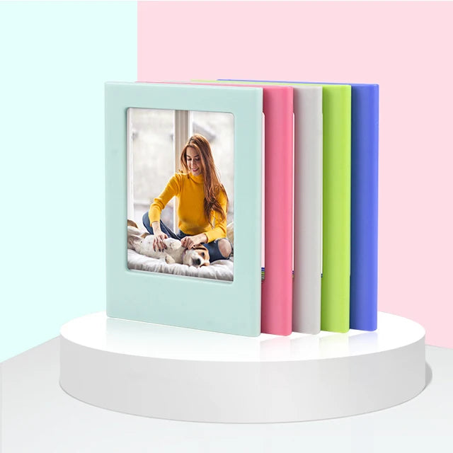 cadres photo magnetiques fujifilm instax polaroid violet rose blanc orangers minimalistes modernes 6x4cm