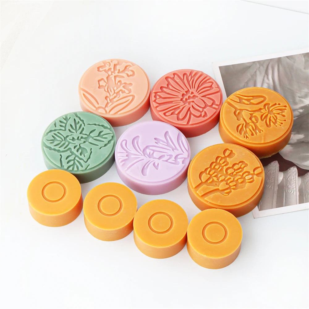 moules savon silicone fleurs motifs floraux modernes orange vert rose blanc