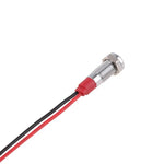 voyants led étanches métal argent rouge 110v 220v vis moderne industrielle