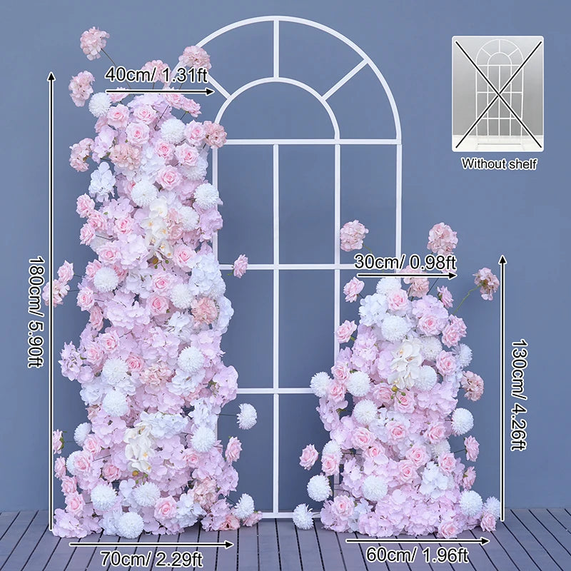 arche fleur blanche décor mariage fête anniversaire banquet cérémonie mur floral moderne grande taille