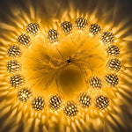 guirlande lumineuse solaire led multicolore sphères métalliques ajourées décoration extérieure festive bohème pic sol