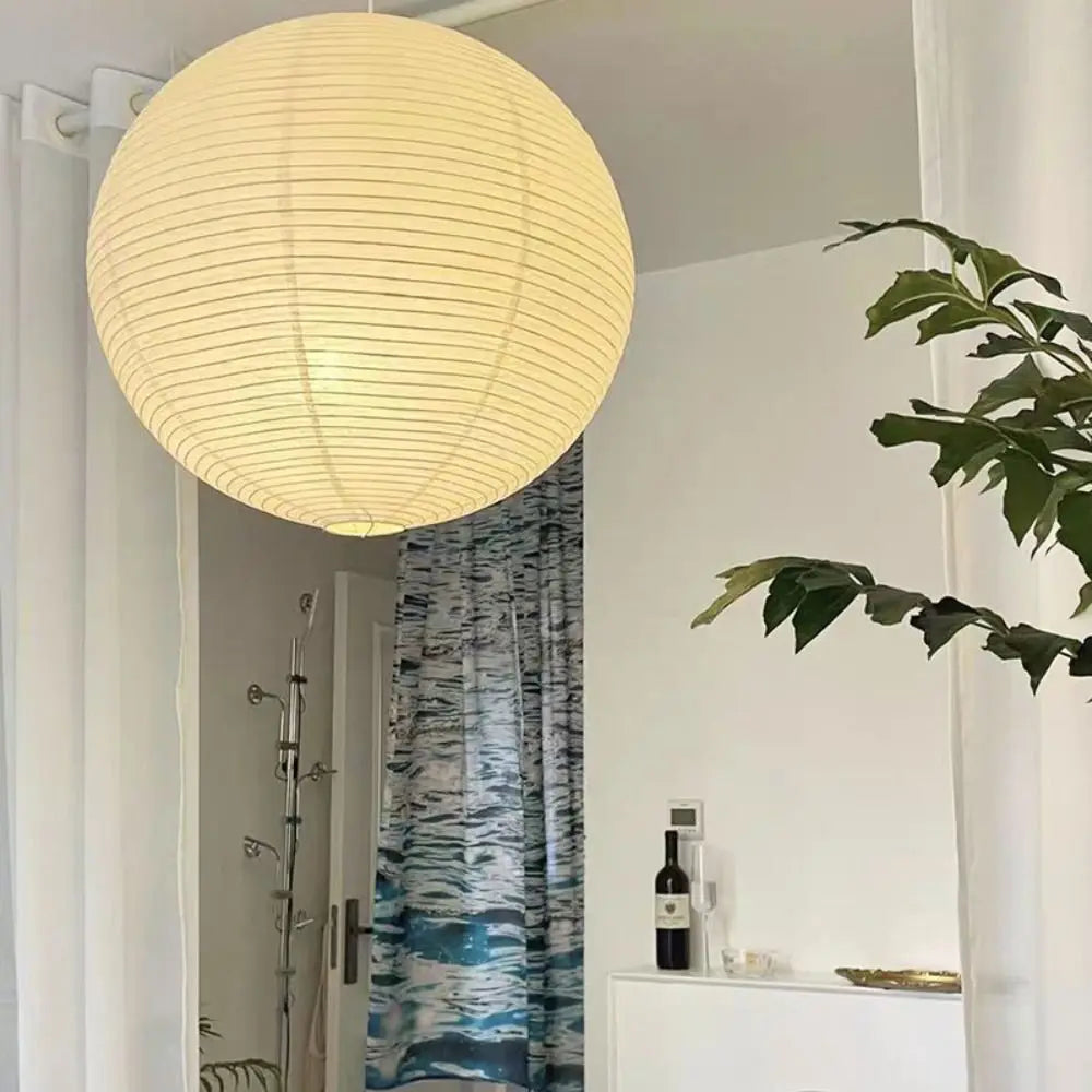 suspension moderne blanche rayures horizontales abat jour fer opaque plafonnier contemporain 40cm 30cm