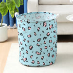 panier linge pliable polyester étoiles taches poignées moderne gris bleu marron blanc rose
