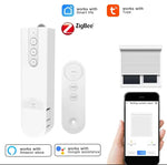 moteur store roulant blanc moderne adhésif boutons stop open close timer voice remote bluetooth