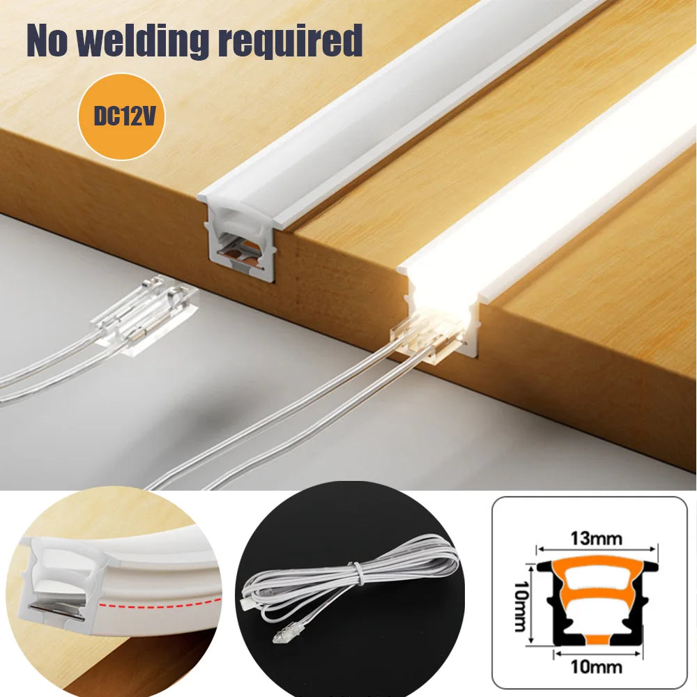 ruban led flexible blanc chaud étanche 12v cuisine armoire décoration intérieur moderne