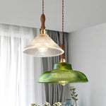 Suspension lumineuse vert rayées ampoule chaîne corde vintage rétro blanc doré