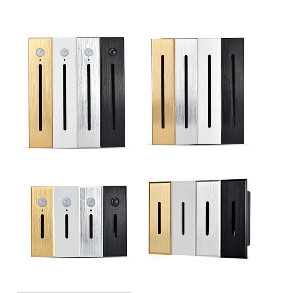 Détail de l'applique murale LED en alliage d'aluminium noir brossé