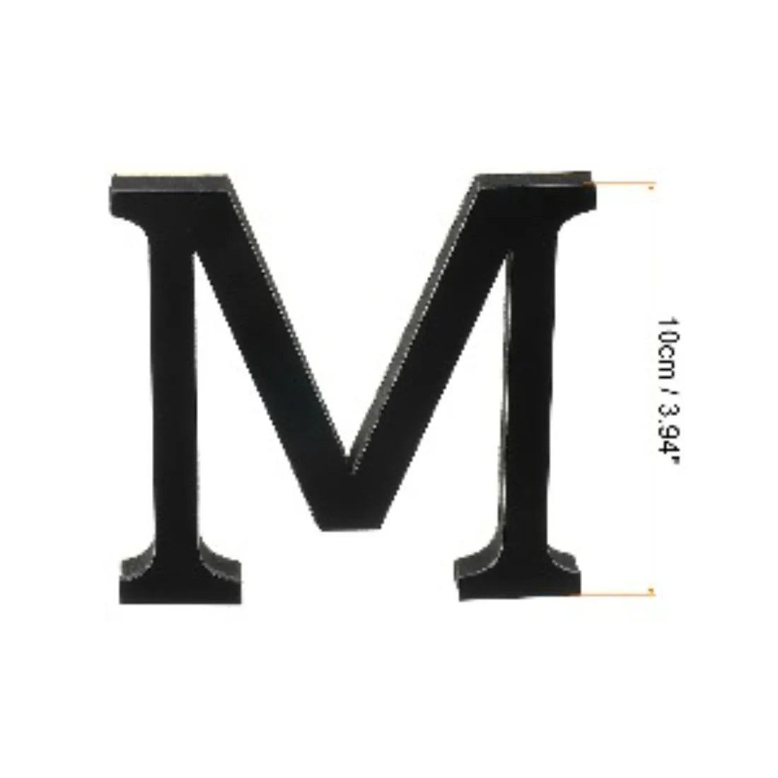 lettre alphabet 3d noir autocollant mural acrylique miroir décoration maison chambre fête murale