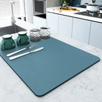 tapis cuisine moderne noir texture cuir absorbant rapide 20x30cm 30x40cm 40x50cm respectueux environnement