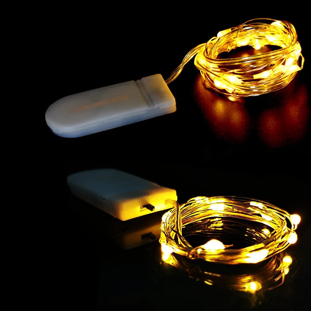 guirlande lumineuse fil cuivre led décoration noël mariage intérieur extérieur étanche multicolore