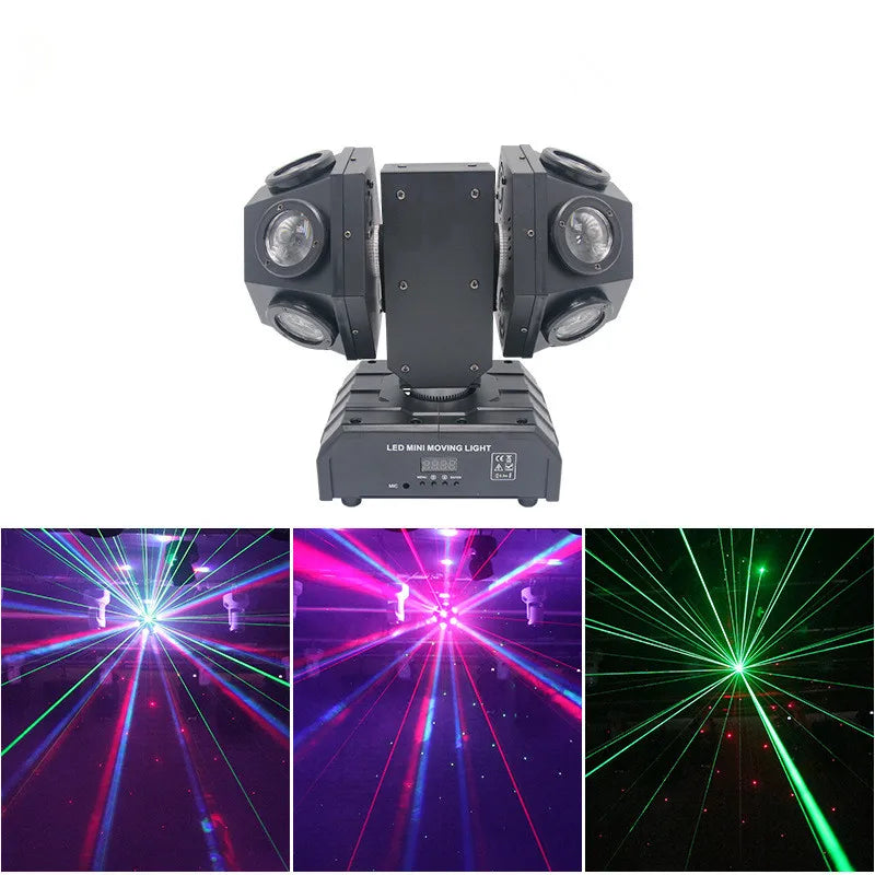 projecteur laser noir moderne effet lumière colorée scène dj autonome flux lumineux