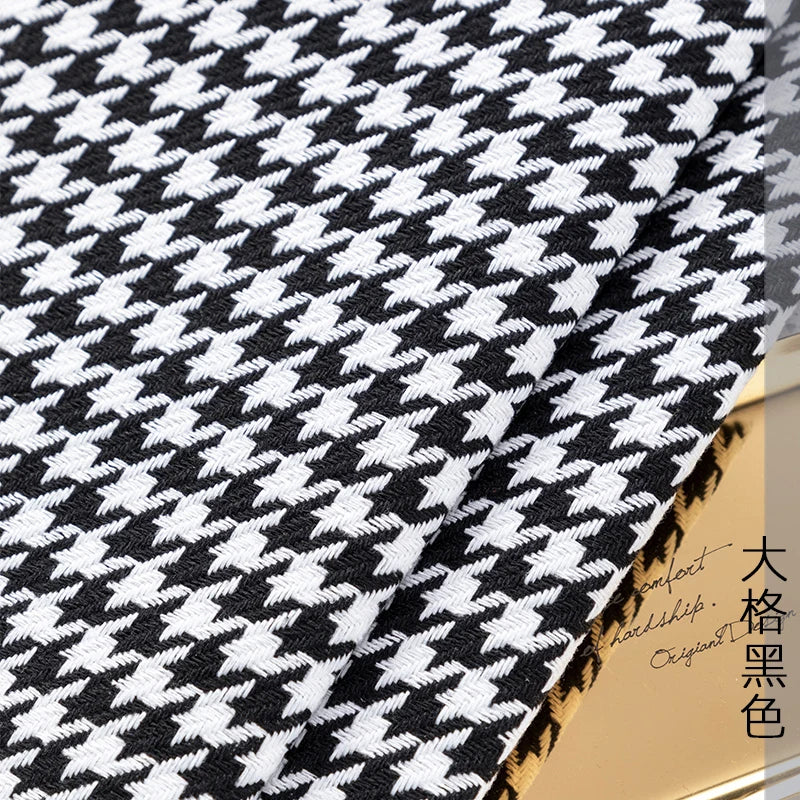 tissu houndstooth coton lin résistant 146cm largeur classique multi couleurs bricolage nappe canapé