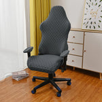 housse chaise élasthanne polyester anti salissures couleurs noir blanc gris moderne ergonomique adjustable roulettes