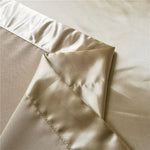 rideaux dorés semi occultants tissu lisse moderne extérieure fenêtre française adaptable maison
