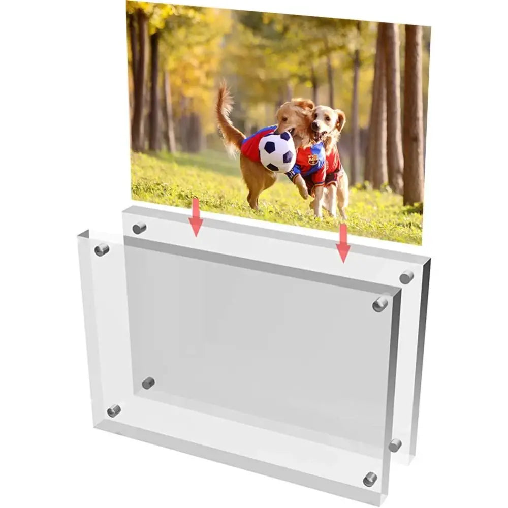 cadre photo moderne transparent aimants 15x21cm 10mm épais chambre décorationversible