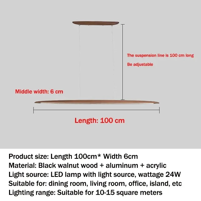lampe suspendue bois moderne marron clair lisse salon restaurant chambre principal