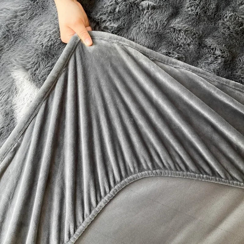housse lit peluche gris matelassée antiacariens permeable air antibacteries ondulee confortable 200x220cm