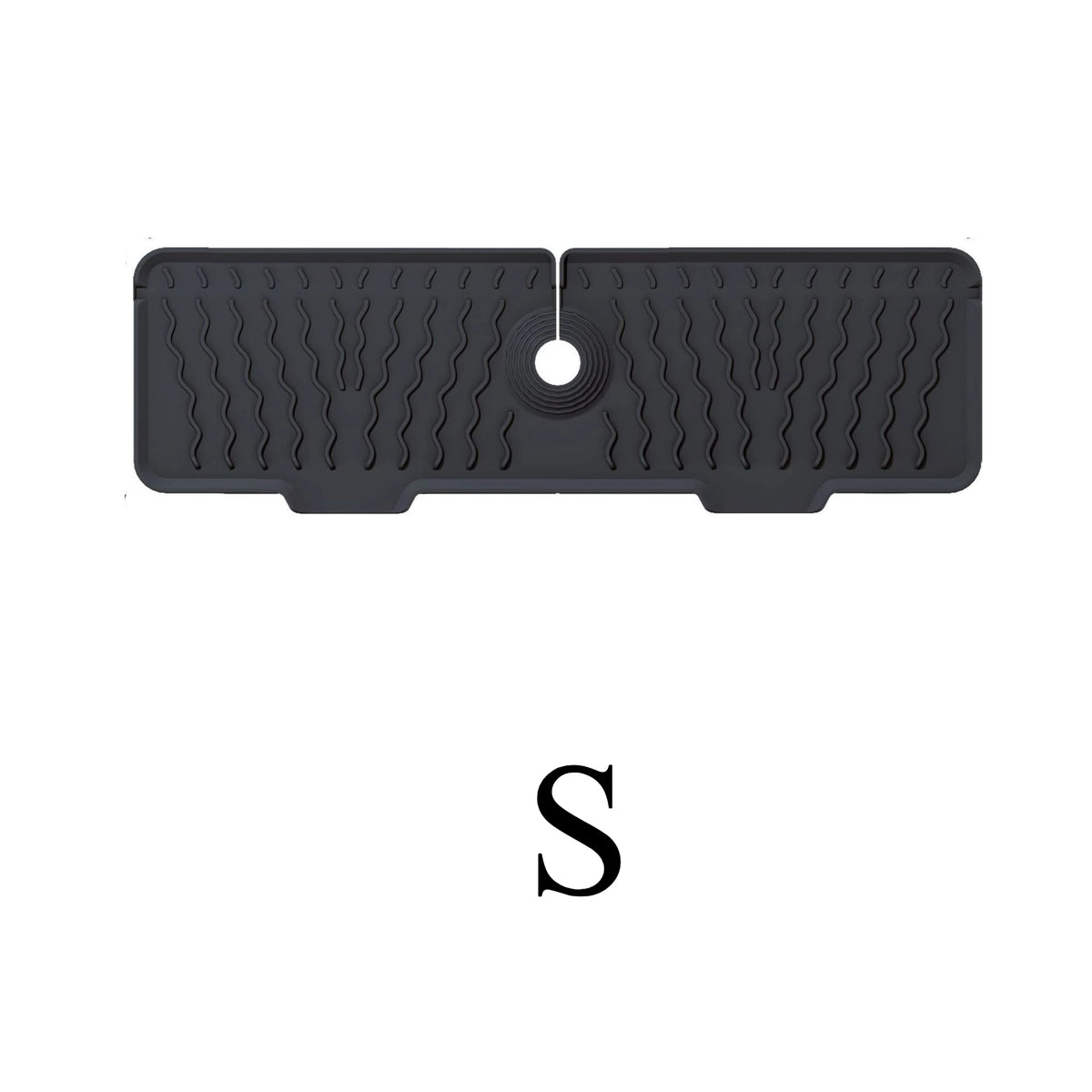 tapis évier antidérapant silicone noir moderne drainage incliné facile nettoyage utilitaire texturé alvéoles sóng�