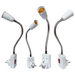 support lampe flexible blanc moderne interrupteur prise us e27 20cm 30cm 50cm