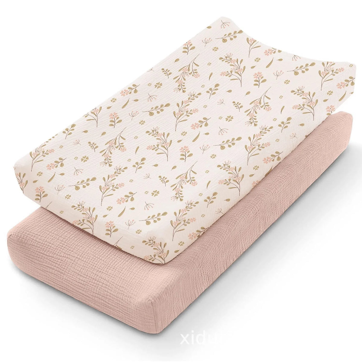 coussin changement bébé couverture tissu floral moderne doux rose beige