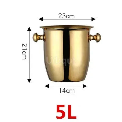 cuve vin acier inoxydable poignées vin whisky champagne seau glace