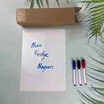 tableau blanc magnétique flexible aimants autocollants effaçables liste épicerie notes réfrigérateur stylos magnétiques blanc