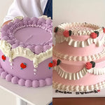 outil décoration gâteau blanc dentelé pratique mesure cuisson Sugarcraft graduée gâteau pâtisserie artculinaire