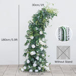 arche décorative fleurs artificielles feuillage vert mariage anniversaire baby shower extérieur table centerpiece naturel