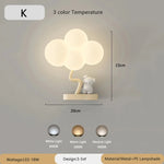 lampe murale nuage animaux blanc moderne enfant figurines souris singe lapin led