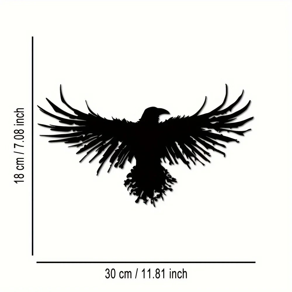 décoration murale autocollant corbeau noir silhouette vol minimalisteintérieur moderne graphique chambre salon