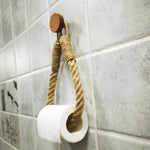 anneau toilette corde naturelle porte papier adhésif rustique sans clous