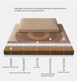 coussin sol moderne motif floral circulaire couleur beige marron jaune amovible lavable