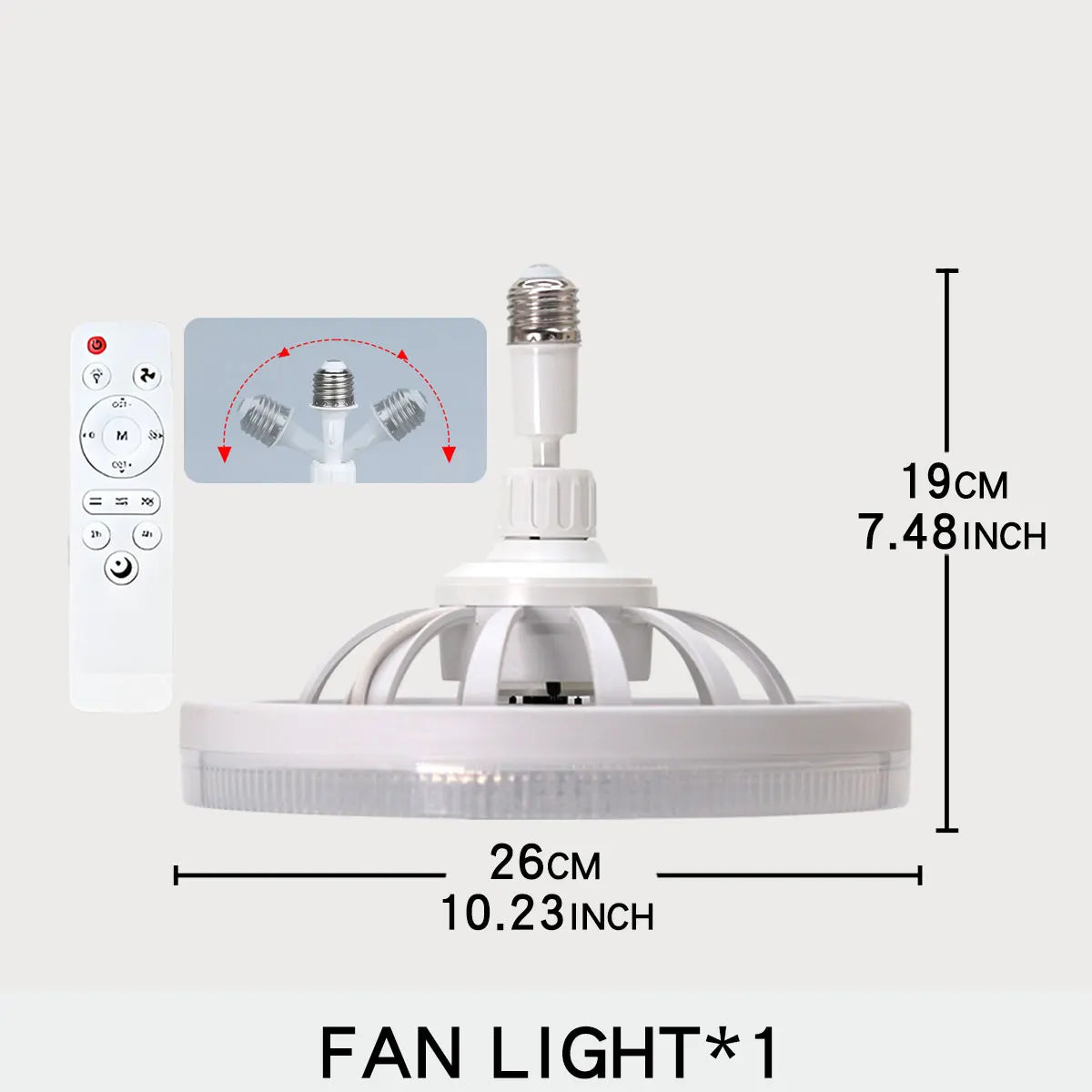ventilateur led blanc moderne 5lumières télécommande 3vitesses minimaliste