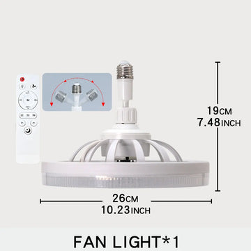 ventilateur led blanc moderne 5lumières télécommande 3vitesses minimaliste