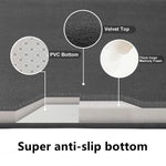 tapis bain antidérapant motif empreinte pied texture velours noir gris décoratif original